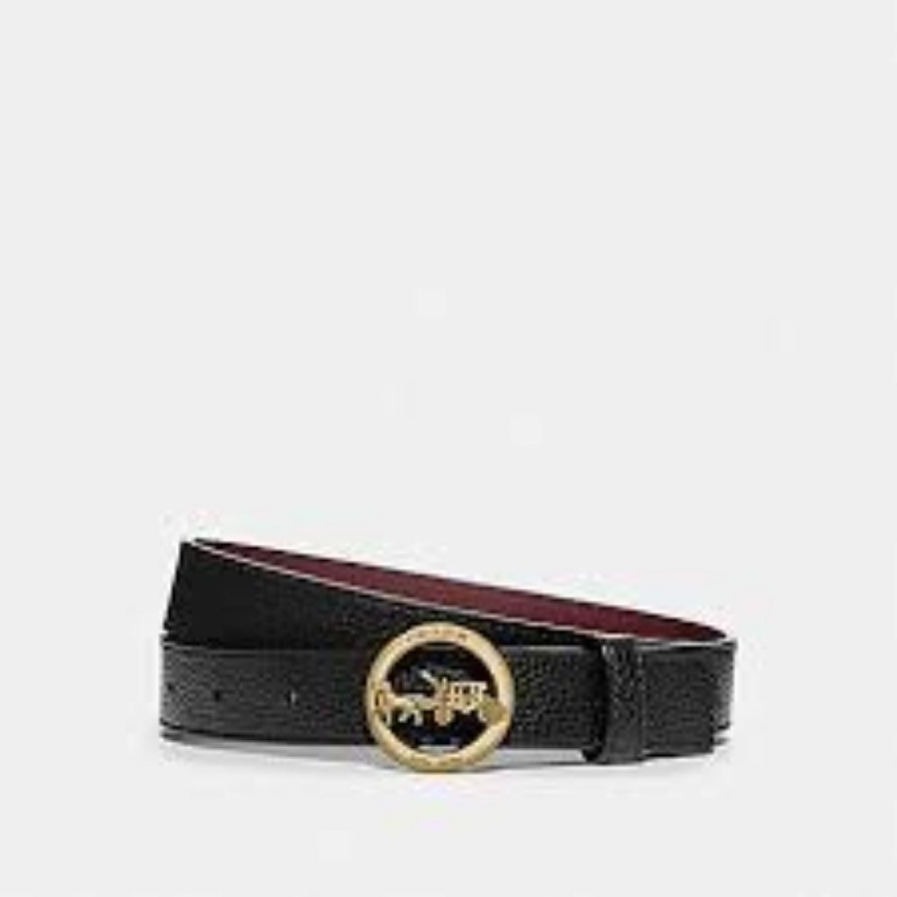Coach NWT Horse and Carriage buckle belt Black 78181 f78181 - Picture 6 of 8